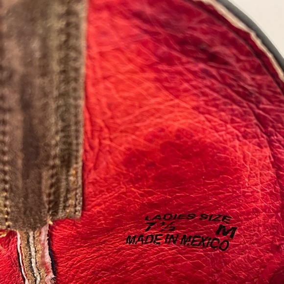 Macie Bean Brown Floral Embroidered Cowboy Boots - Picture 7 of 9